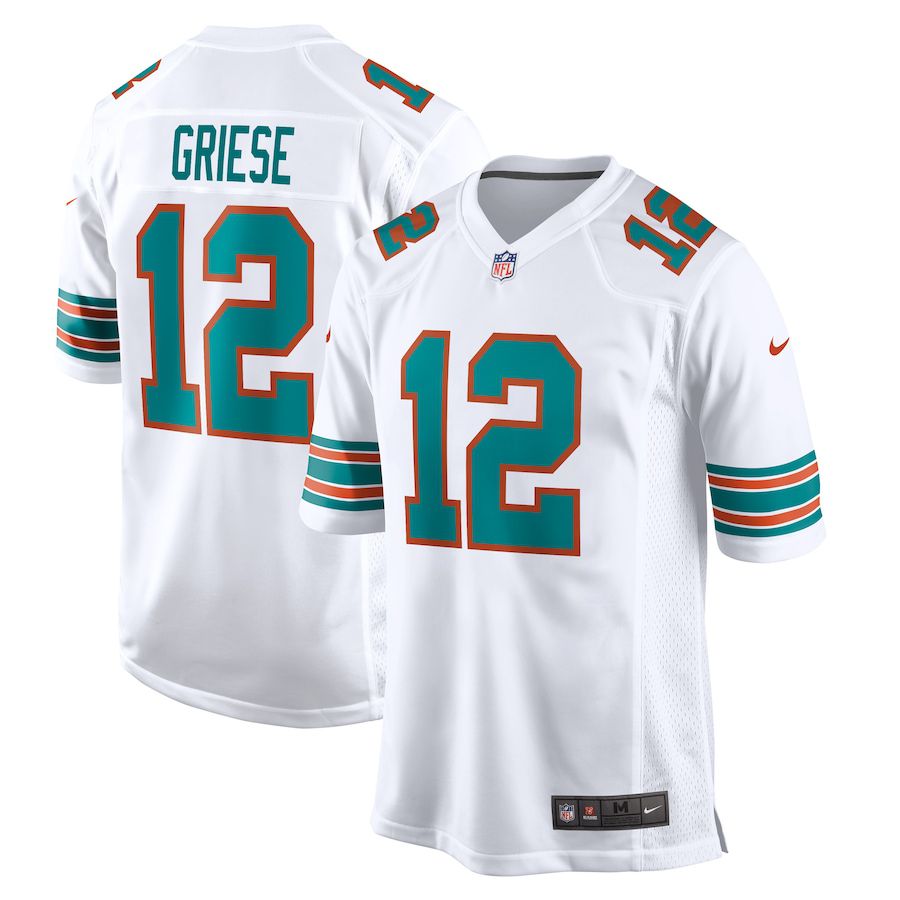 Men Miami Dolphins #12 Bob Griese Nike White Retired Player NFL Jersey->miami dolphins->NFL Jersey